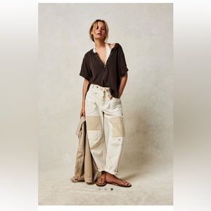 Free People We The Free Moxie Pull-On Barrel Jeans